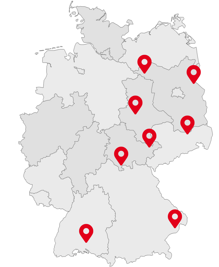 Standortkarte dachbleche24.de auf Deutschlandkarte