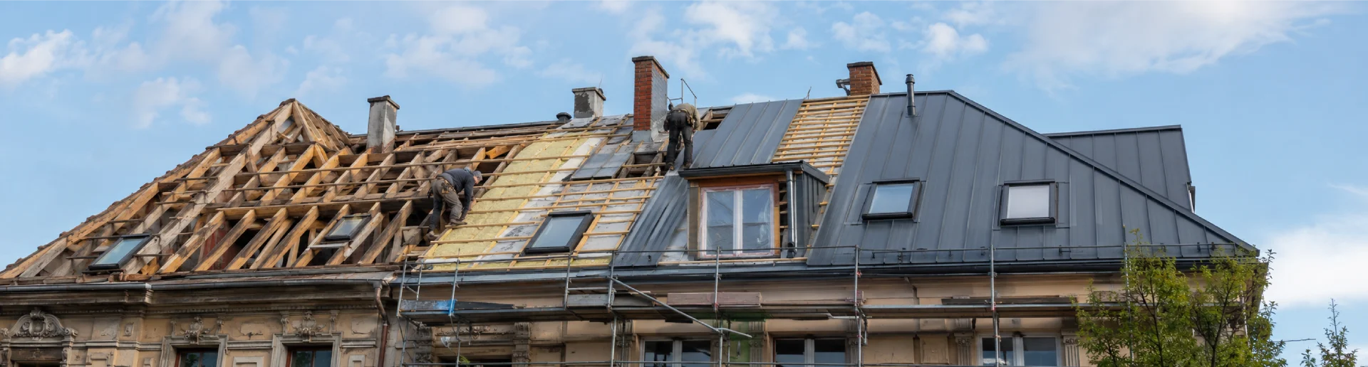 Altbau Dach wird saniert