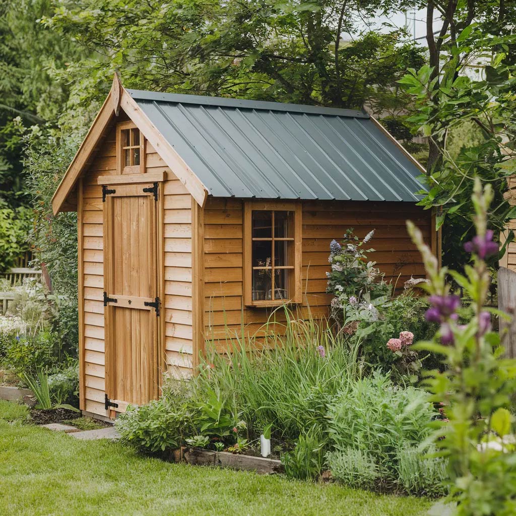 Gartenhaus mit Trapezblech