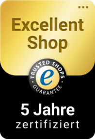 Trusted Shops Badge: Excellent Shop 5 Jahre