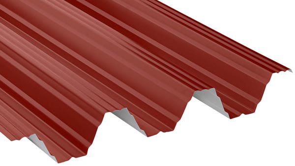 Diagonale Ansicht eines Blechprofils