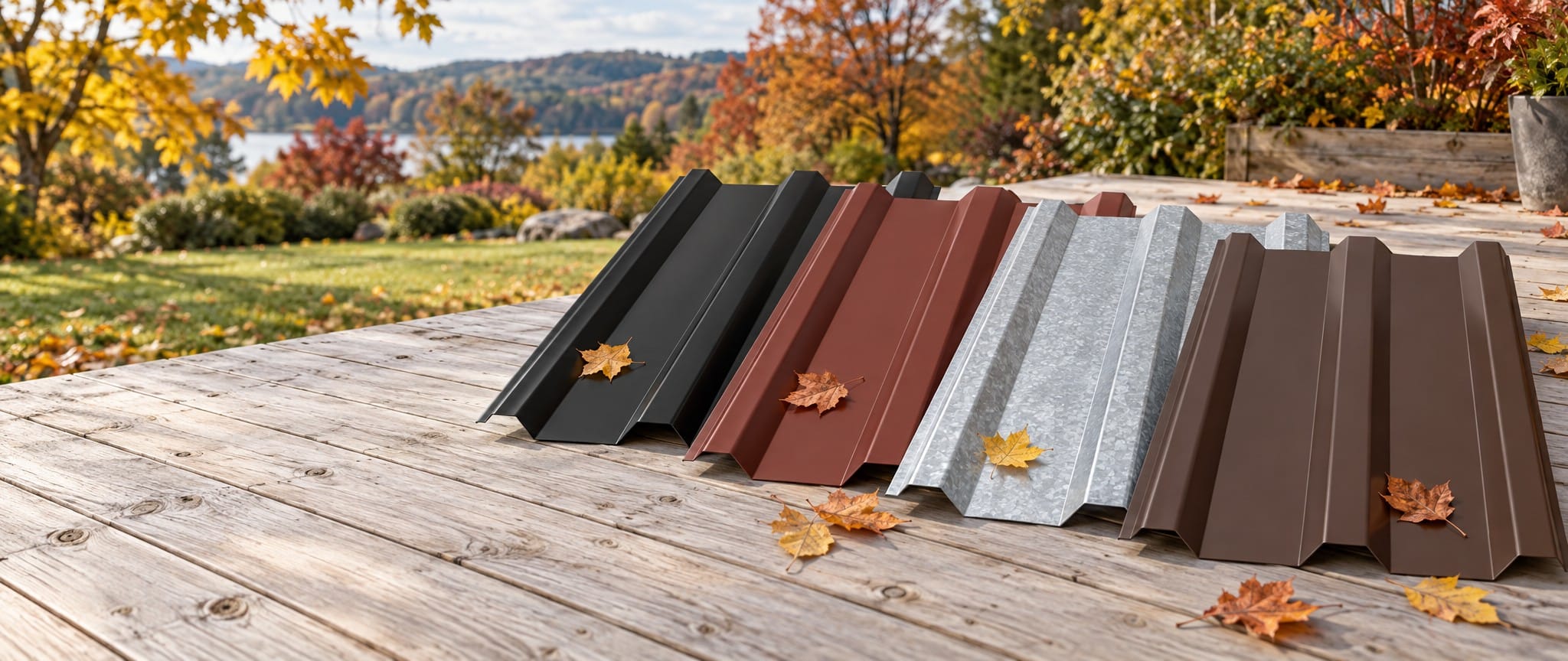 Trapezblech TP35 in Schwarz, Schokoladenbraun, Rotbraun und Aluzink rabattiert bei dachbleche24 - Herbst Sale
